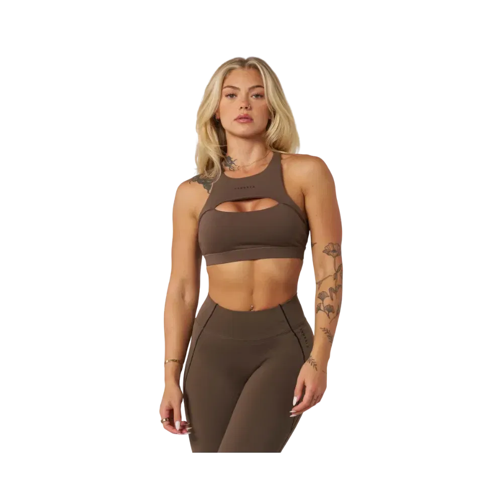 YoungLA Elevate cut-out bra Taupe
