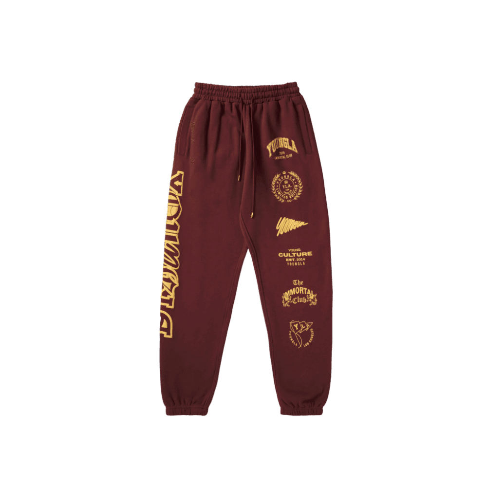 Young LA Immortal Killer Joggers Burgundy