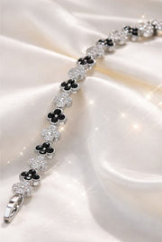 Black and White Clover Bracelet
