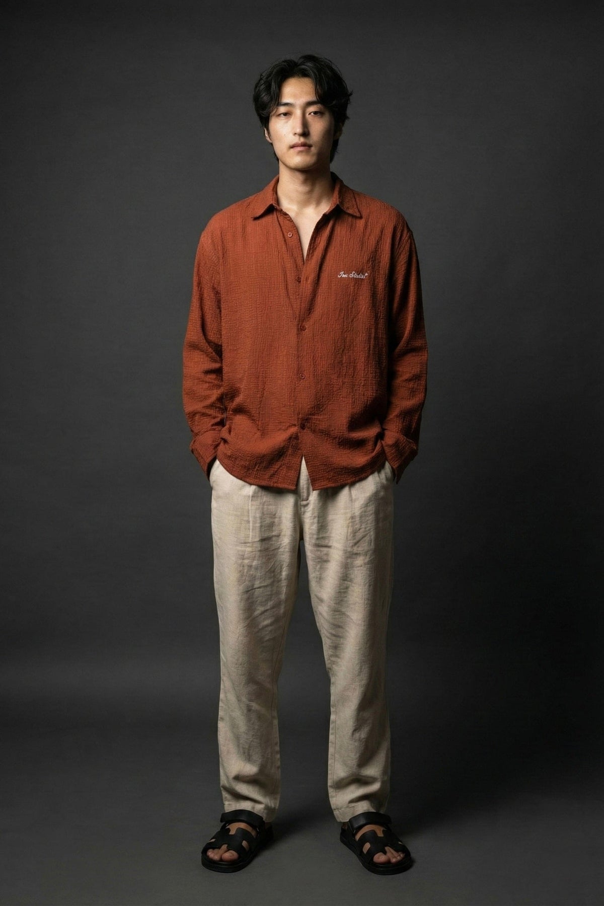 Rust Textured Shirt