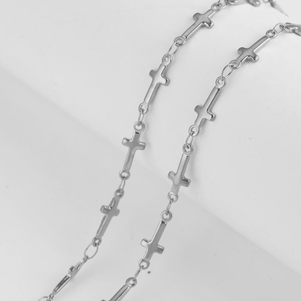 CH Double Pendant Necklace Black