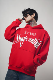 Magic Within Red Hoodie - Motivational Streetwear Hoodie