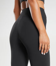 Women's Gymshark Crossover Tall Flared Leggings Black