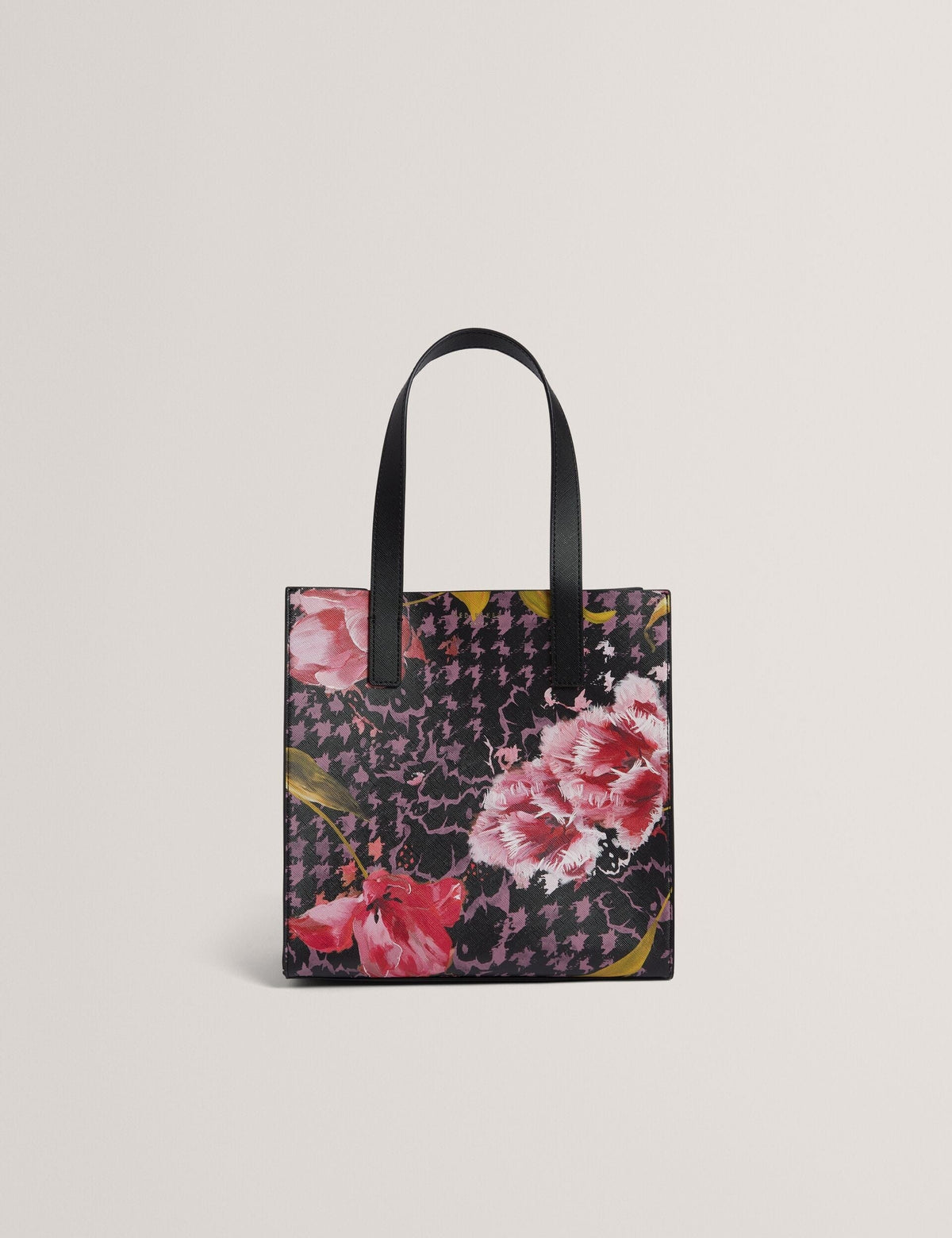Ted Baker Tuliia Floral Check Pu Small Icon Tote Bag Women's
