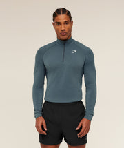 Gymshark Vital 1/4 Zip -  Iron Blue /  Stealth Blue
