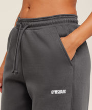 Gymshark Cosy Luxe Straight Leg Short Joggers - Onyx Grey