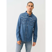 TR Chambray Long Sleeve Flannel Shirt