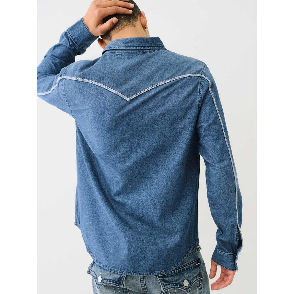 TR Chambray Long Sleeve Flannel Shirt