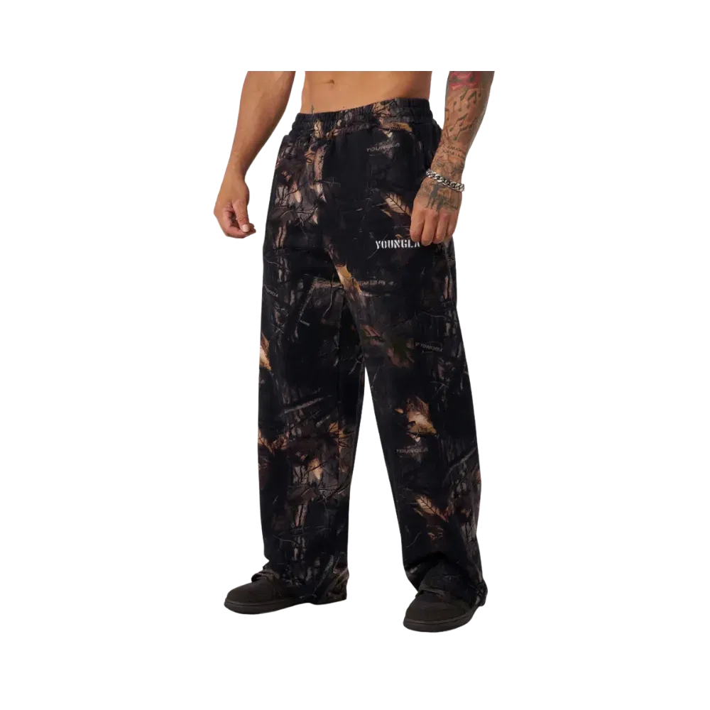 Young LA Tree Camo Collection No Cuff Sweats Black Tree Camo