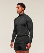 Gymshark Vital 1/4 Zip - Black/Silhouette Grey