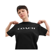 Coach Signature T-Shirt In Organic Cotton Black
