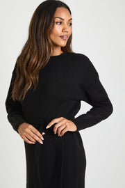 Maternity Crew Neck Jumper Midi Dress