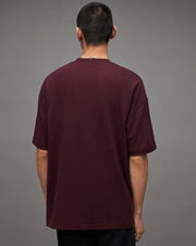 ALL SAINTS HALO SS CREW MARSH RED TSHIRT