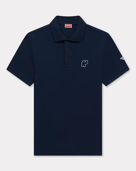 Elephant Logo Embroidered Slim Fit Polo T-Shirt