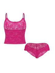 Tease Lace Cami & Flutter Short Set