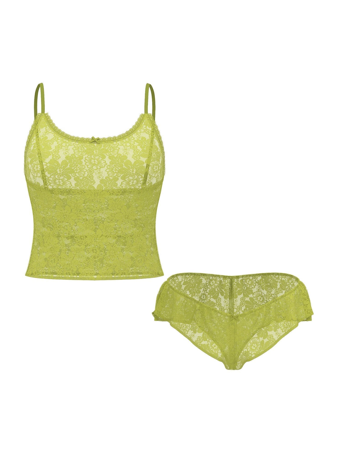 Tease Lace Cami & Flutter Short Set
