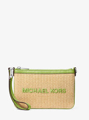 Michael Kors Jet Set Travel Small Woven Wristlet Lime