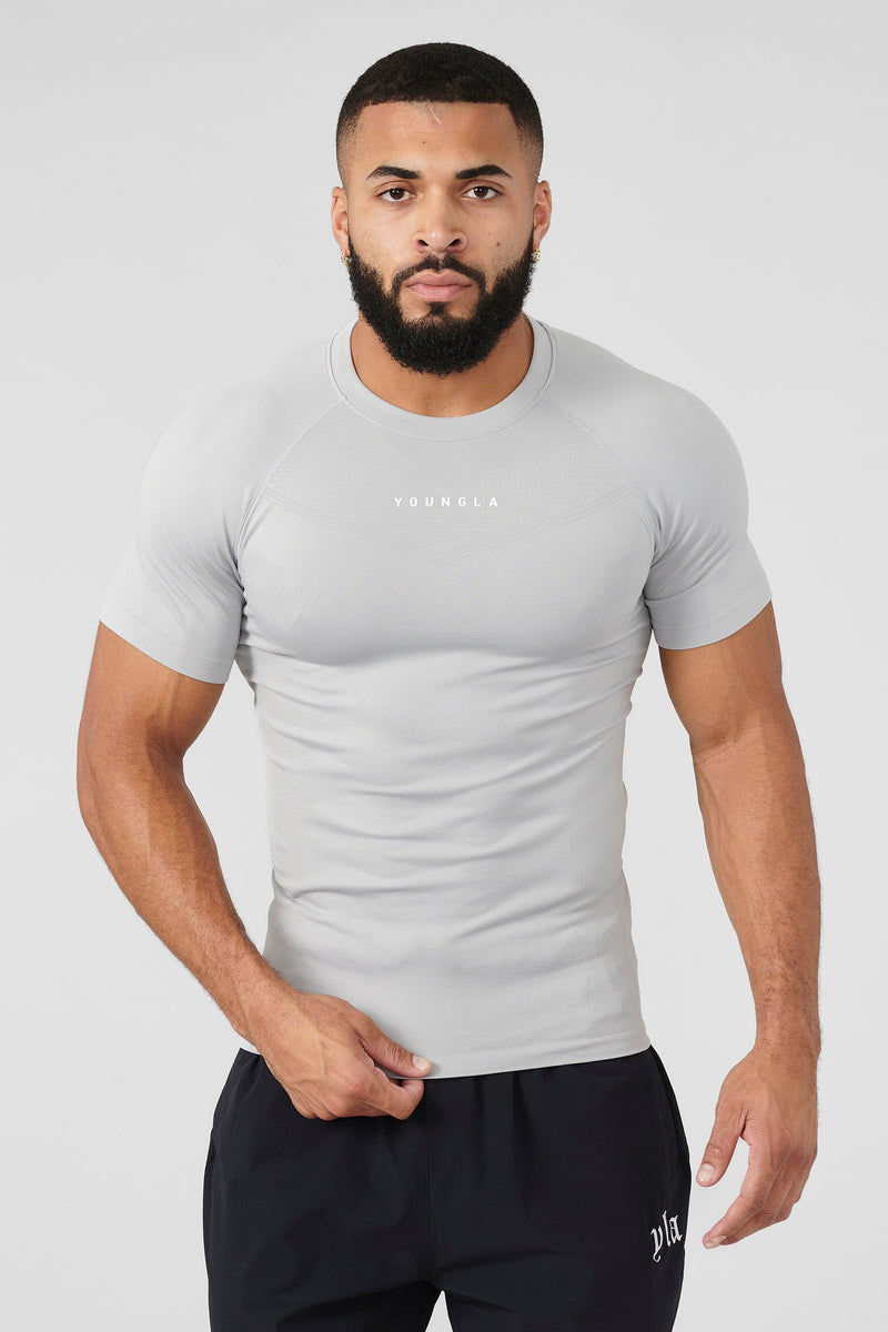 YOUNG LA 475 SuperVillain Compression Tees Grey