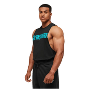 Gymshark Prime Drop Arm Tank Black/Brand Blue