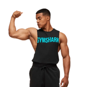 Gymshark Prime Drop Arm Tank Black/Brand Blue