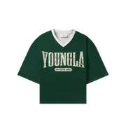 Young LA Football Cropped Jersey Green