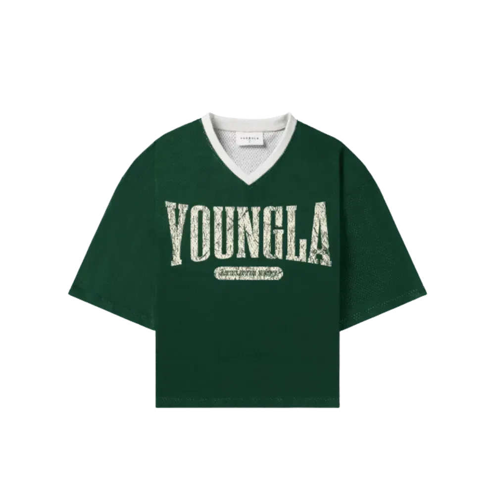 Young LA Football Cropped Jersey Green
