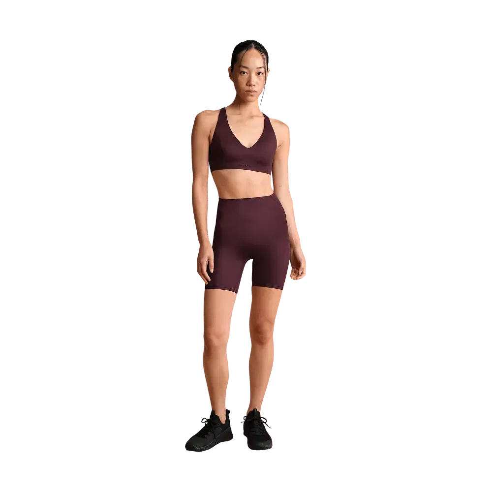 Nike x Skims Shine Women's V-Neck Bra CURRANT