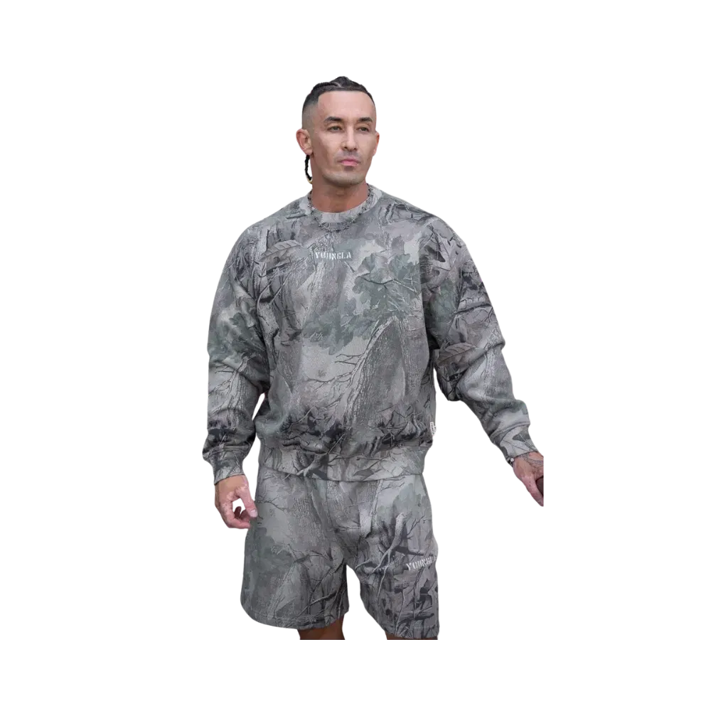 YoungLA Tree Camo Collection Crewnecks Desert Tan Tree Camo
