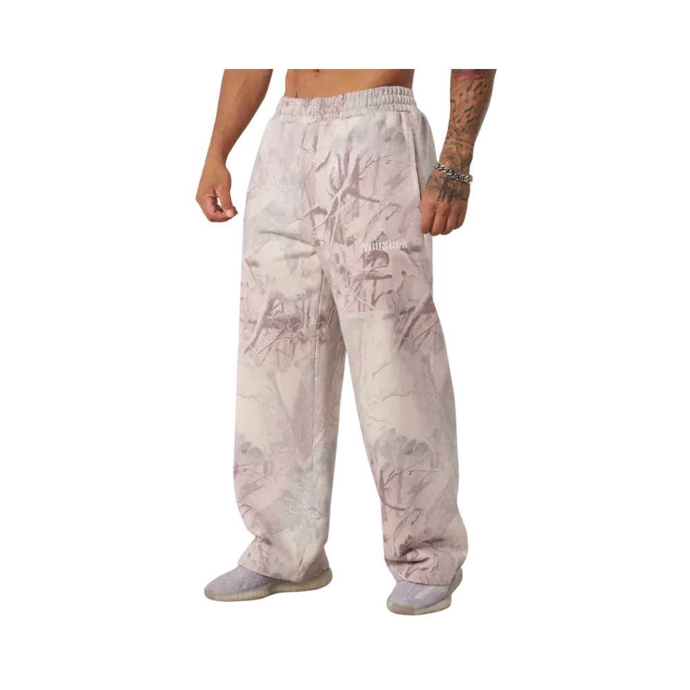 YoungLA Tree Camo Collection No Cuff Sweats Desert Tan Tree Camo