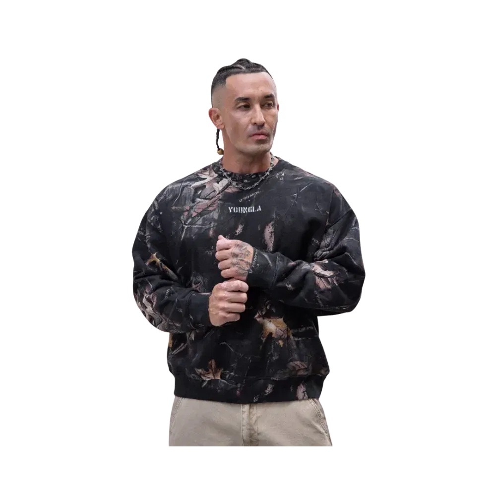YoungLA Tree Camo Collection Crewnecks Black Tree Camo