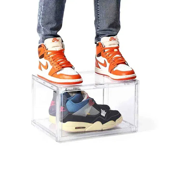 Clear Stack'Em Sneaker Crates | Shoe Crates (Side Drop)