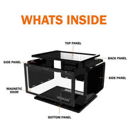 White Stack'Em Sneaker Crates | Shoe Crates (Side Drop)