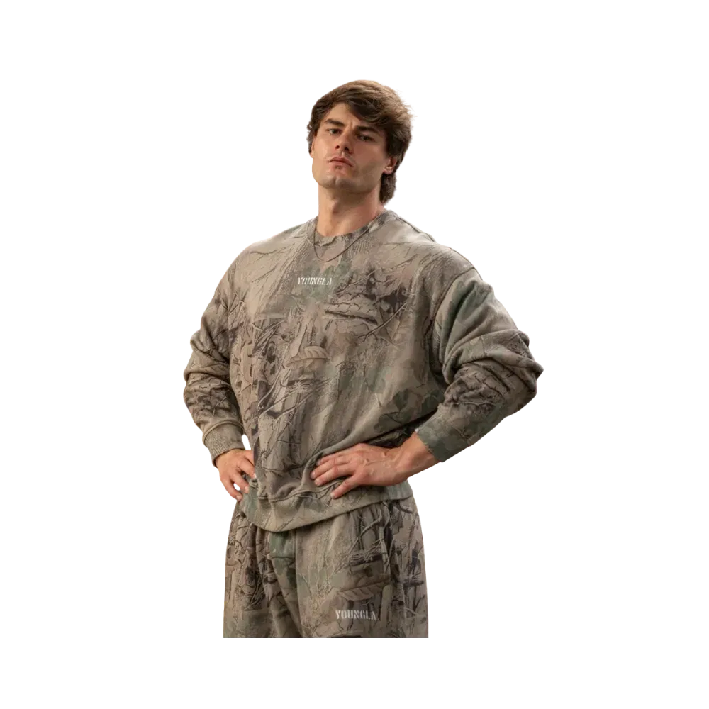 YoungLA Tree Camo Collection Crewnecks Beige Tree Camo