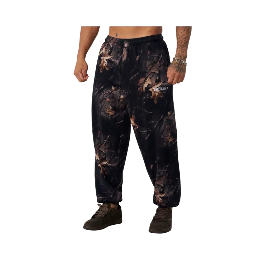 YoungLA Tree Camo Collection Baggy Joggers Black Tree Camo