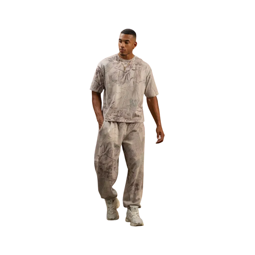 YoungLA Tree Camo Collection Baggy Joggers Beige Tree Camo