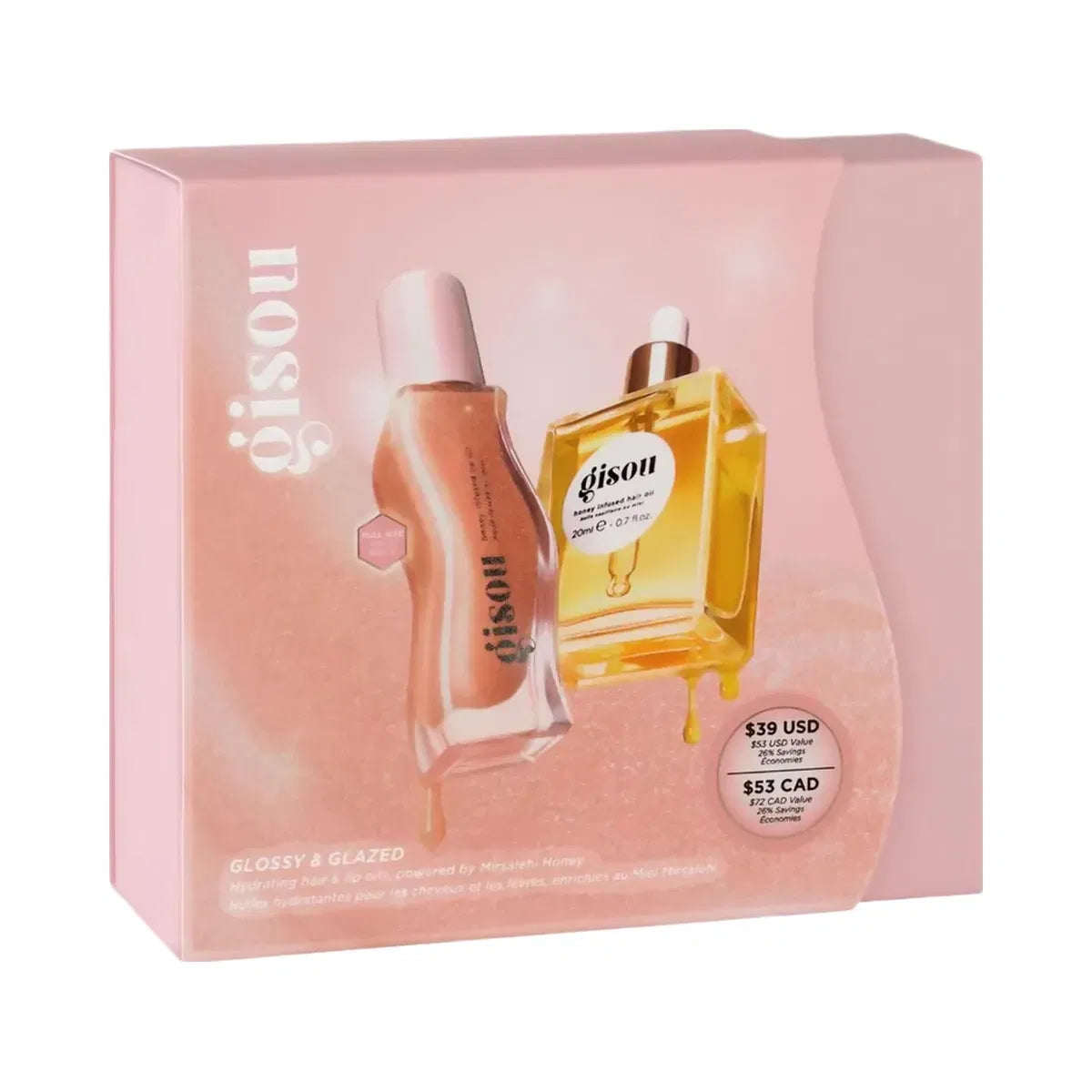 Gisou Glossy & Glazed Hair & Lip Oil Gift Set