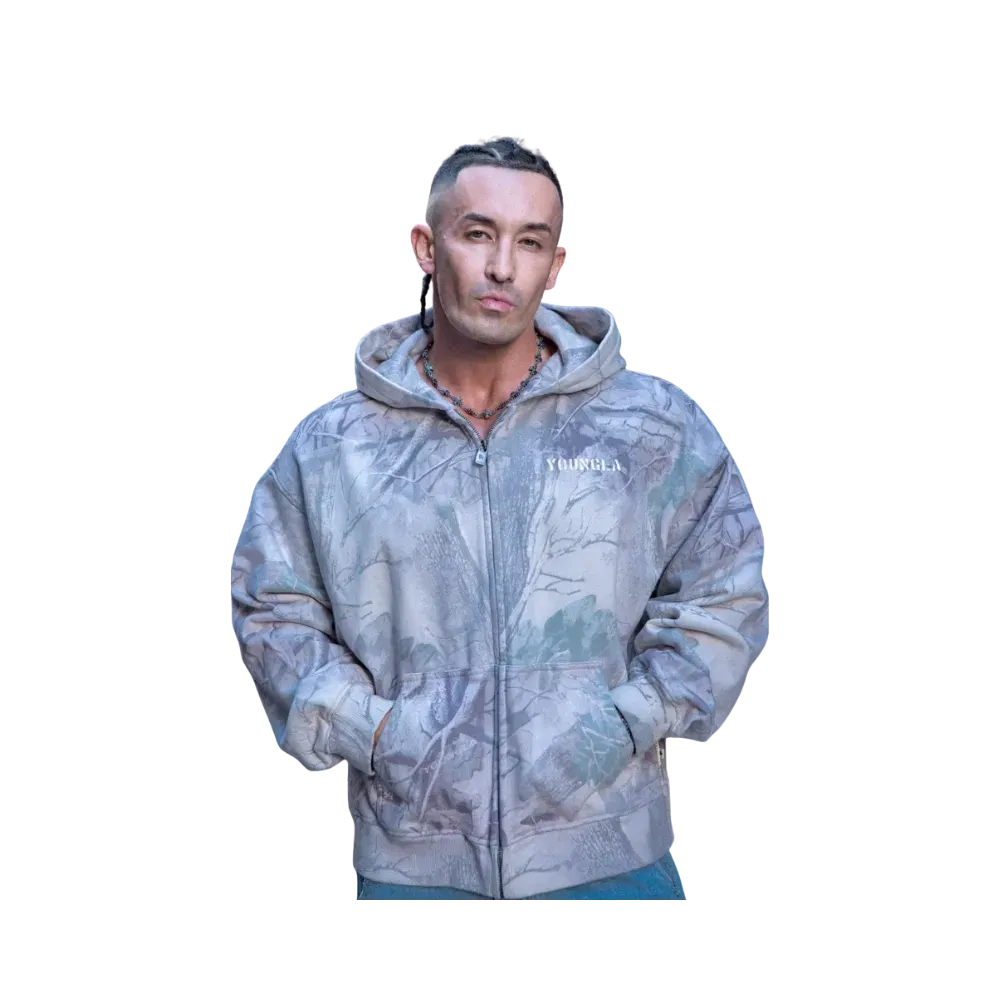YoungLA Tree Camo Collection Zip Up Desert Tan Tree Camo