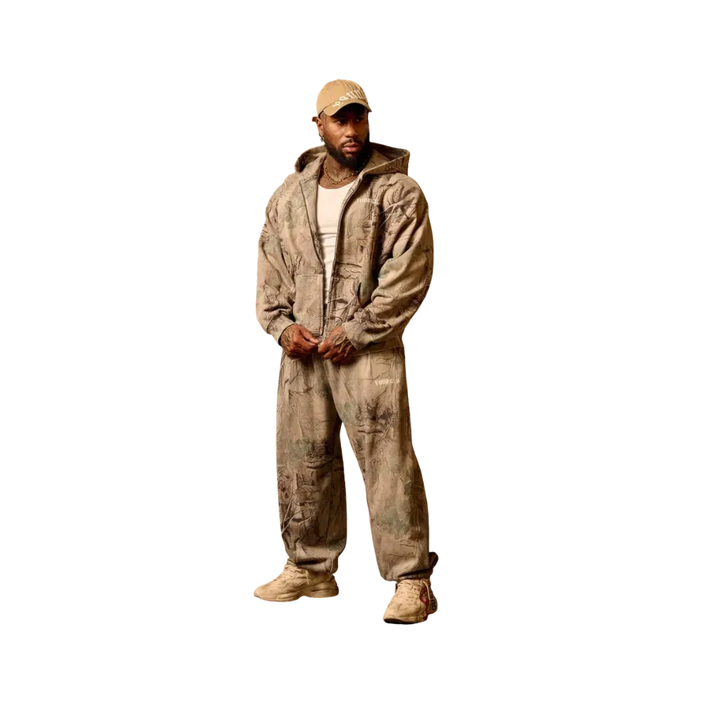 YoungLA Tree Camo Collection Zip Up Beige Tree Camo
