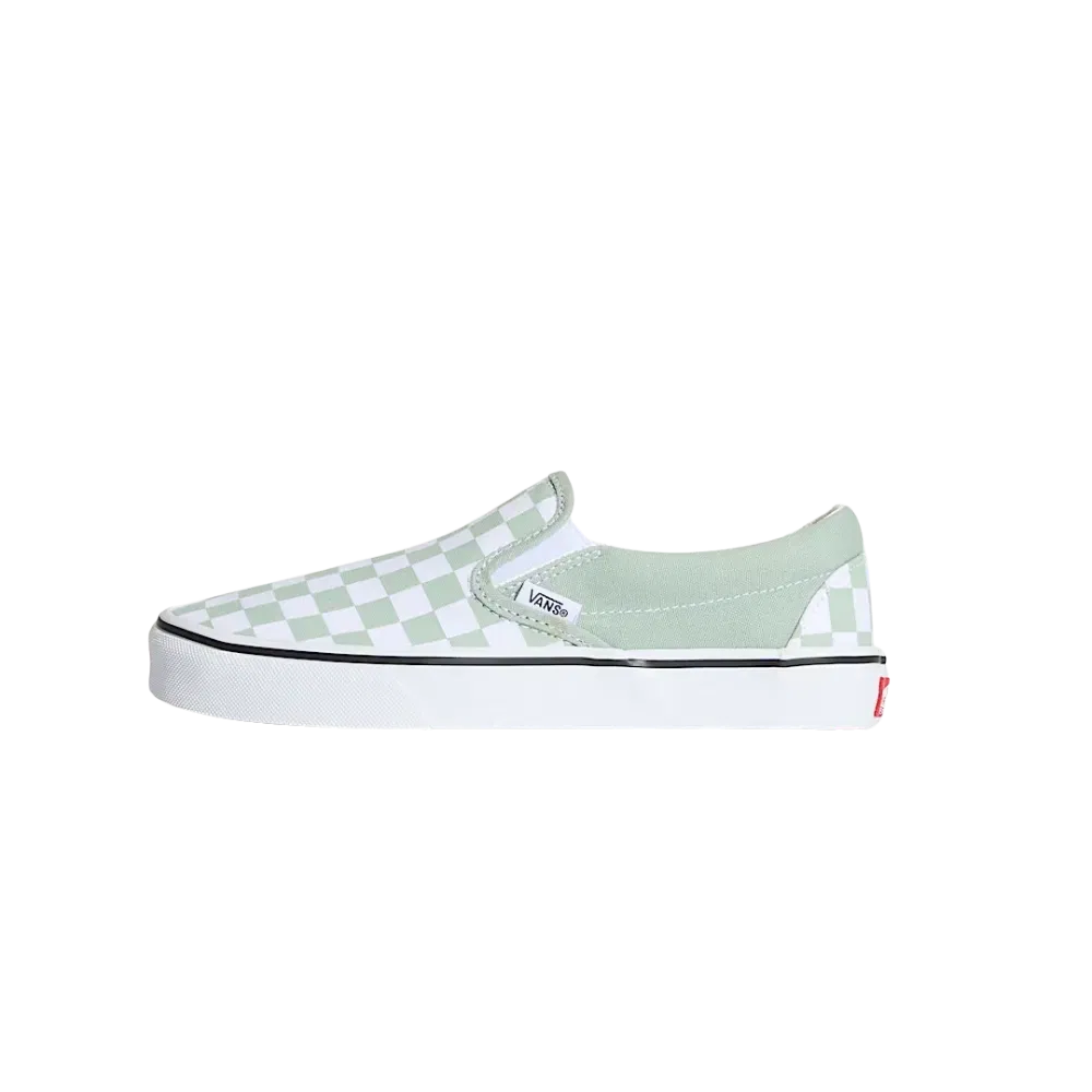 Vans Classic Slip-On Checkerboard Shoe Grey Olive Green