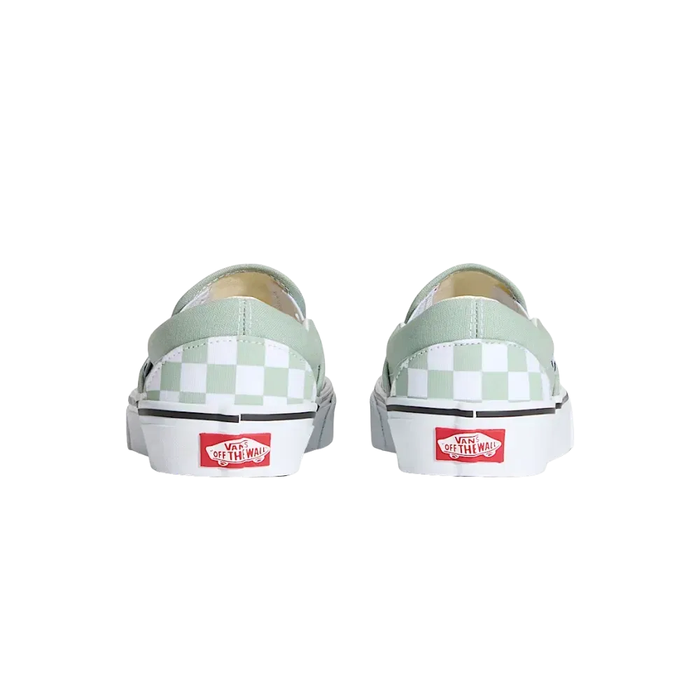 Vans Classic Slip-On Checkerboard Shoe Grey Olive Green