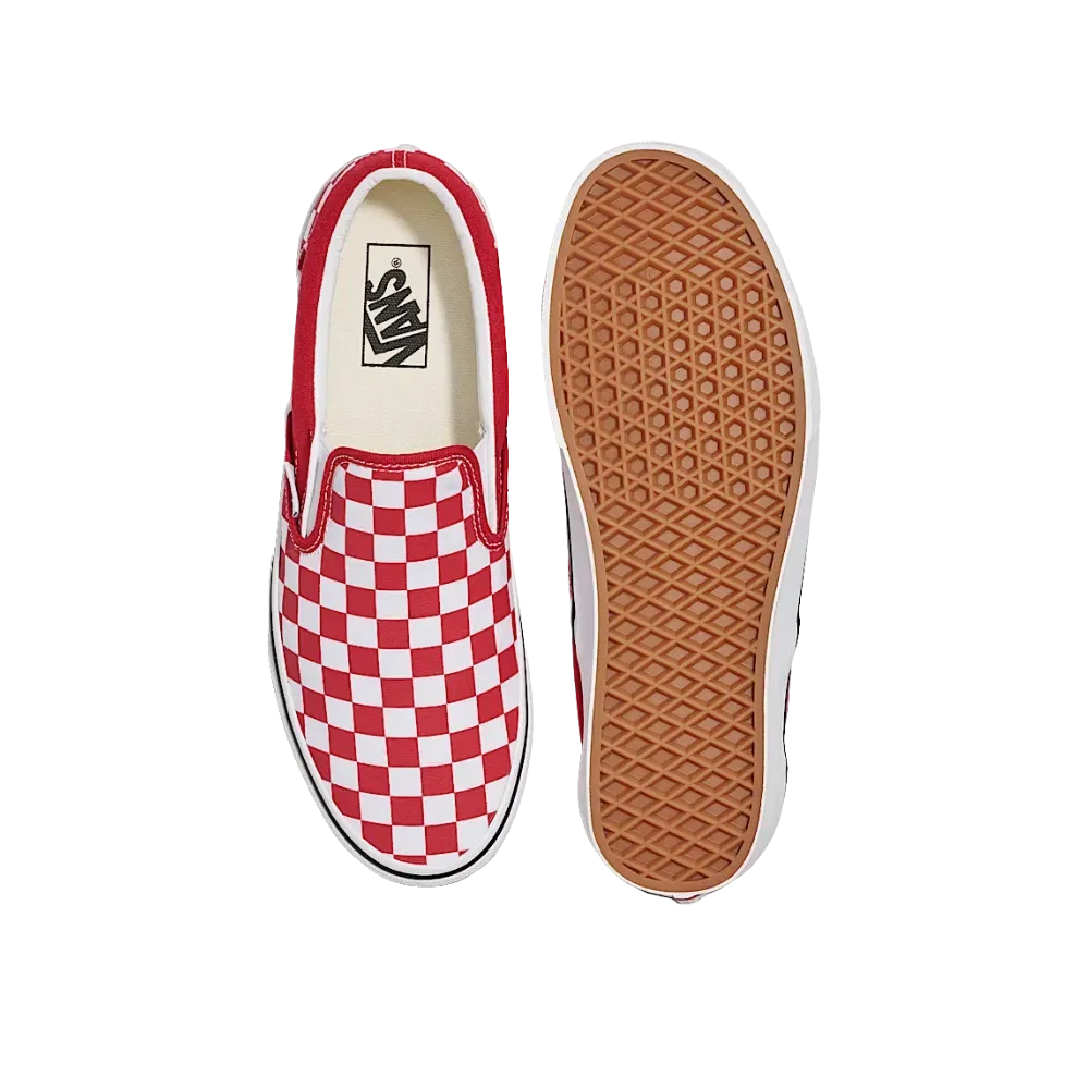 Vans Classic Slip-On Checkerboard Shoe Chili Pepper Red
