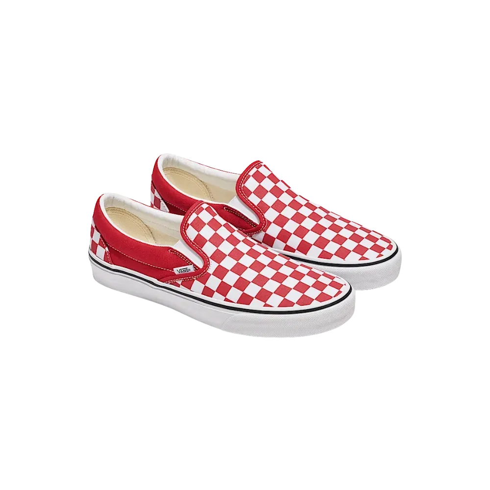 Vans Classic Slip-On Checkerboard Shoe Chili Pepper Red