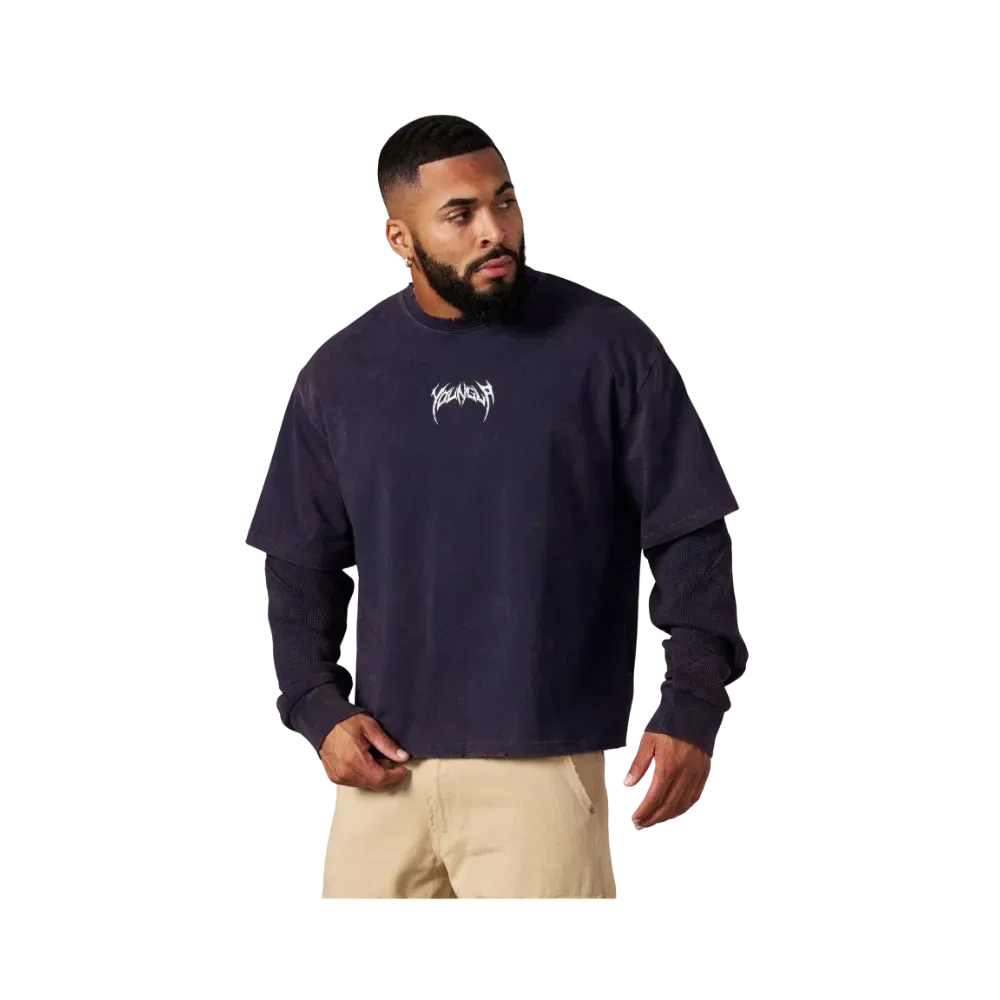 YoungLA Shadow Twofer Long Sleeves Purple Wash