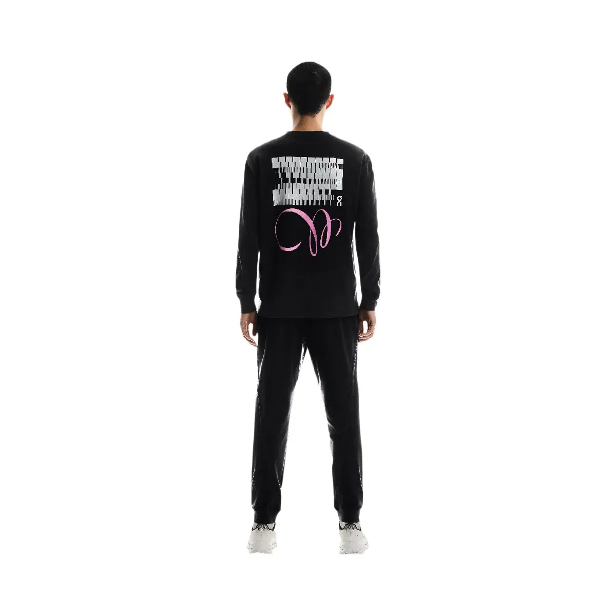 On Club Long-T Graphic Black