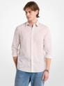 Michael Kors Striped Cotton Blend Shirt LIGHT SAND