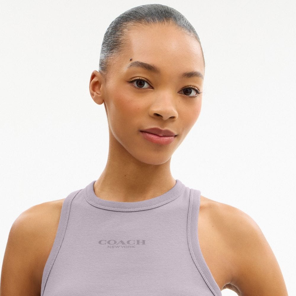 Coach New York Ribbed Tank Top Wisteria Purple