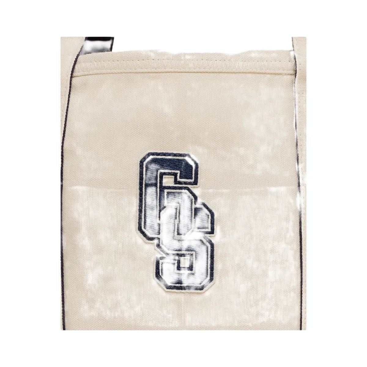 Gymshark Collegiate Mini Tote Bag "Heavy Blue Oat White Athletic Burgundy"