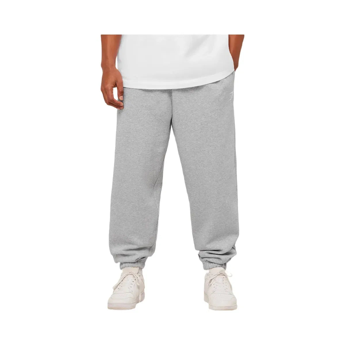 Gymshark Crest Oversized Joggers Light Grey Core Marl