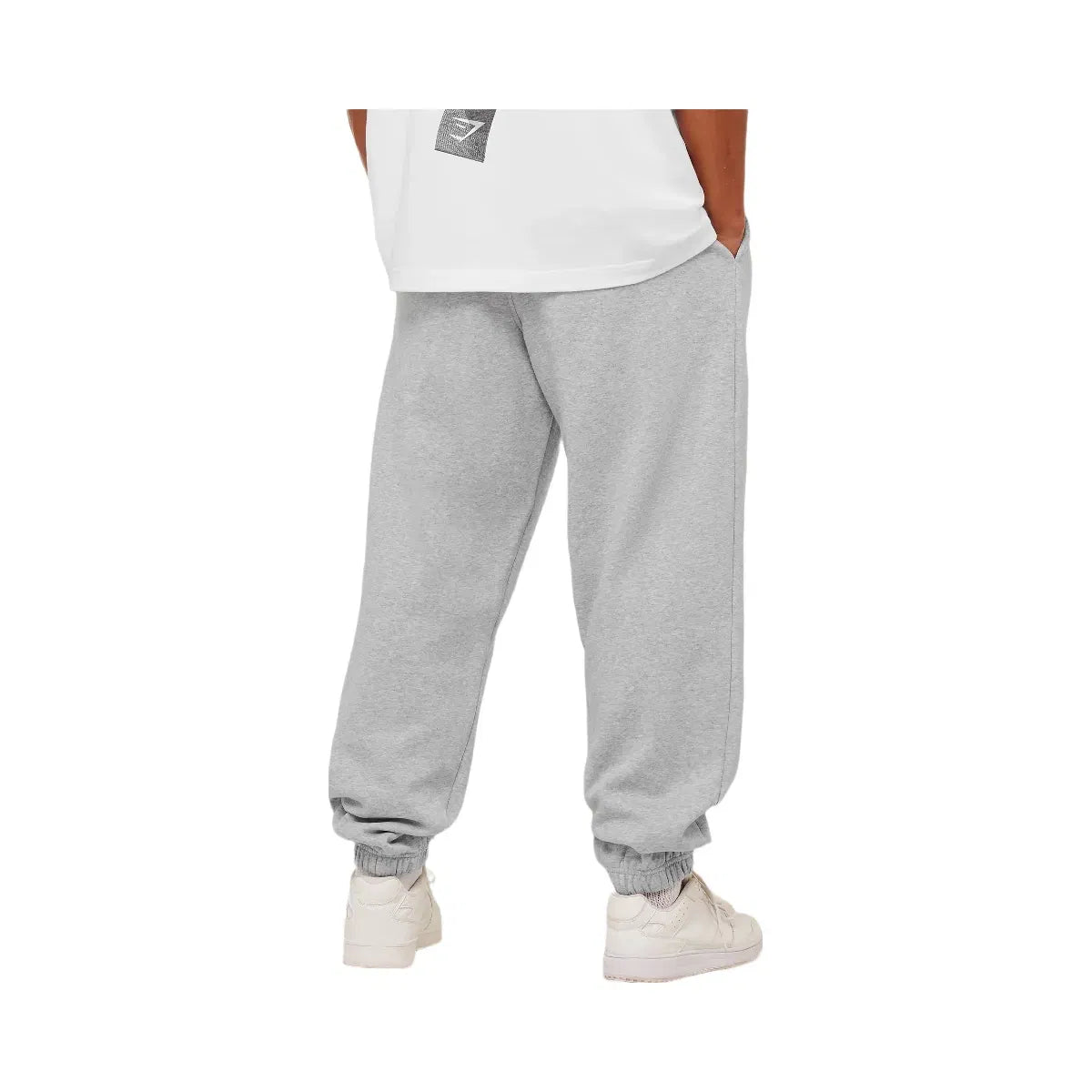 Gymshark Crest Oversized Joggers Light Grey Core Marl