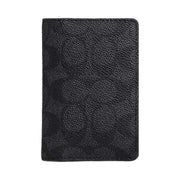 Coach Id Wallet In Signature Canvas Signature Canvas-Charcoal-Black